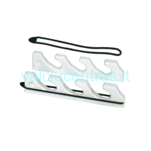 Plastikinis sieninio tvirtinimo meškerių laikiklis - trigubas Plastikinis sieninio tvirtinimo meškerių laikiklis - trigubas